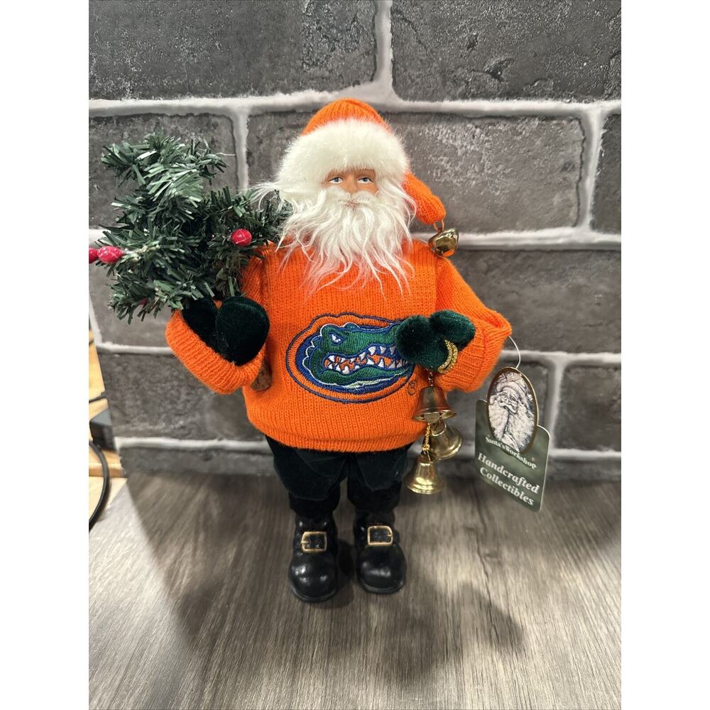 Santa's Workshop Handcrafted Collectibles,15" Santa w Florida Gators Cute
